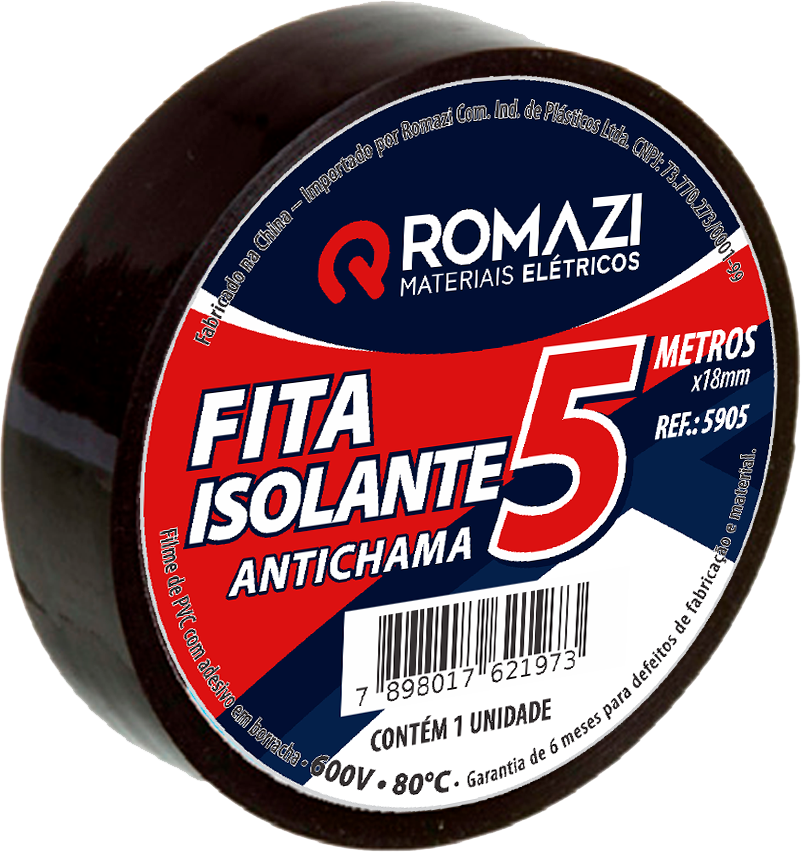 Fita Isolante Antichama 5m x 19mm