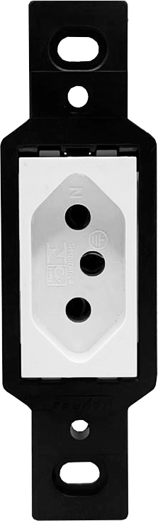Condulete 1 Tomada 2P 10A — Preto